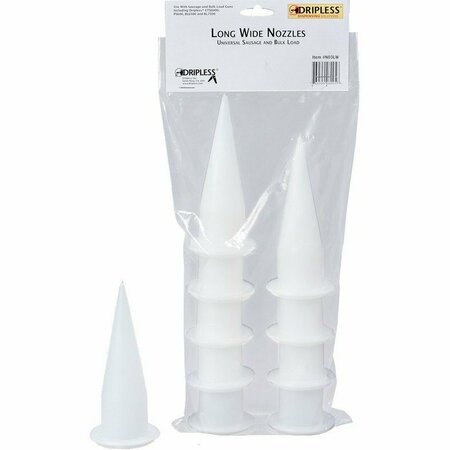 DRIPLESS Long And Wide Replacement Nozzles For Sausage And Bulk Load Sealant Dispensing Guns N03LW